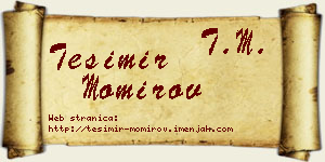 Tešimir Momirov vizit kartica